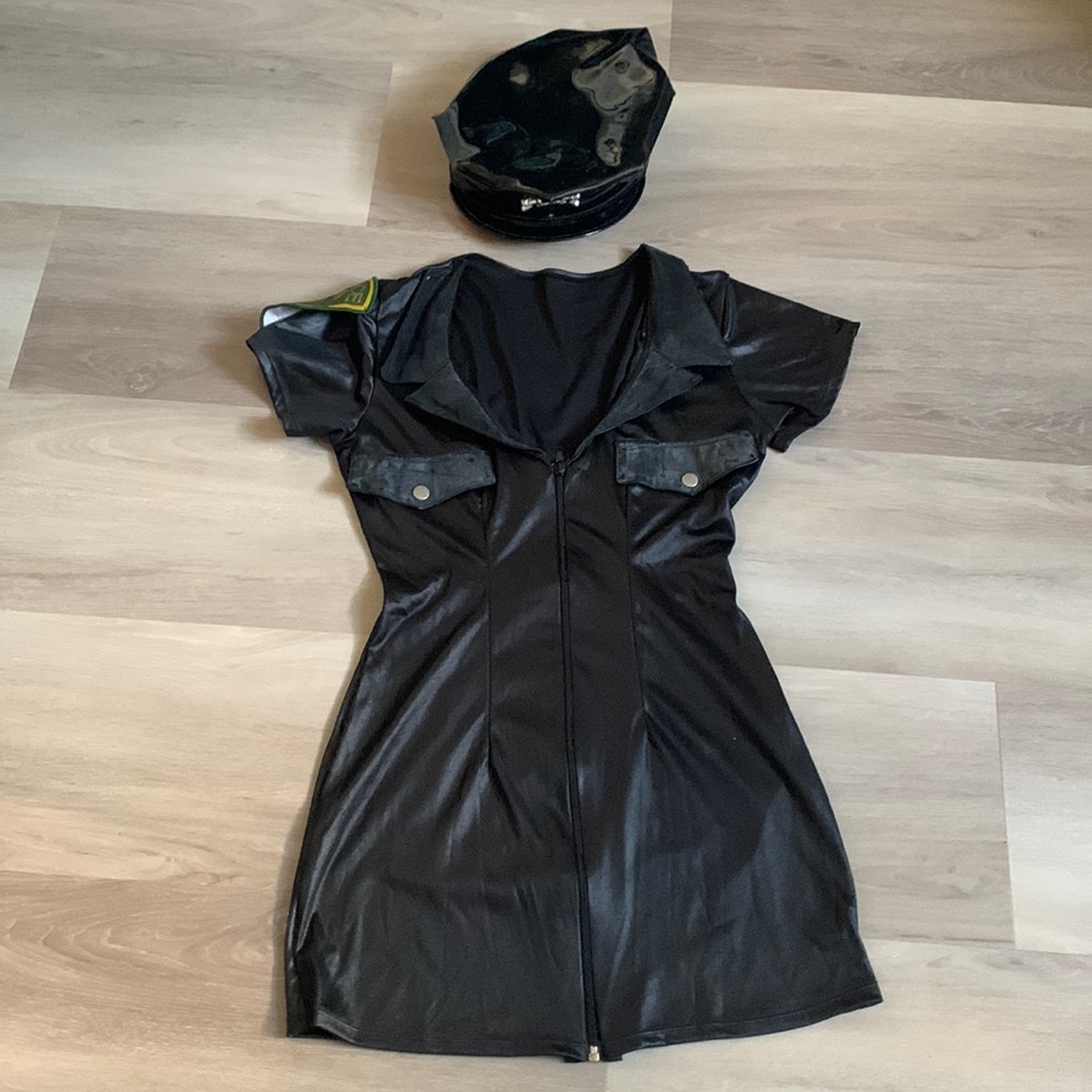 Black police women costume